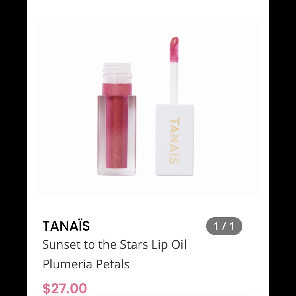NIB Tanais Sunset to the stars lip oil.